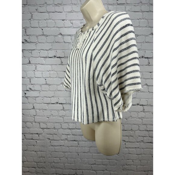 Anthropologie Dolan Left Coast Collection Cotton Terry Wide Sleeve Crop Top S - Picture 9 of 9